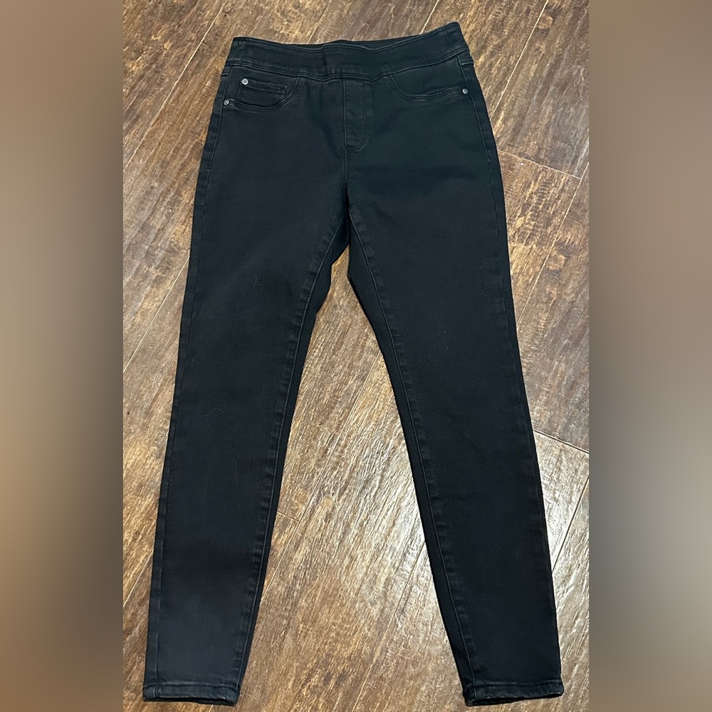 Tribal Audrey Black Jeggings Denim Jeans Mid-rise Skinny Pull On Women’s 8